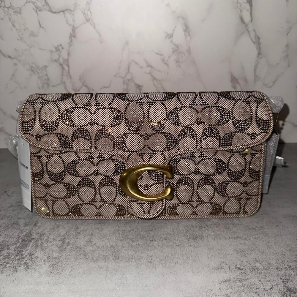 Coach Tabby 26 Signature Crystal  Shoulder Bag
